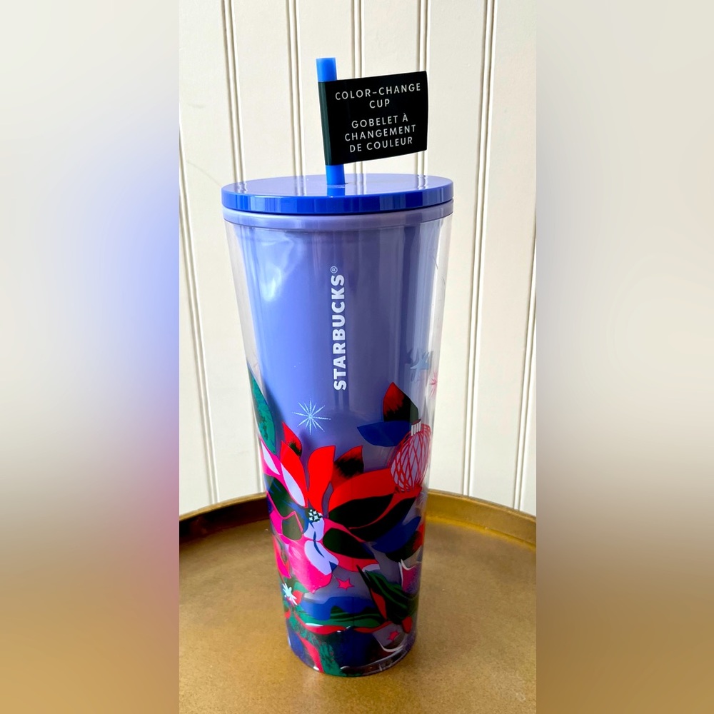 STARBUCKS 2023 “ POINTSETTIA BOUQUET” COLOR CHANGING TUMBLER | NEW WITH TAGS